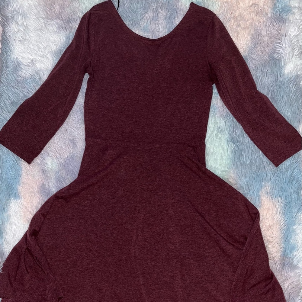 🌺H&M Reddish/Black Scoop Dress